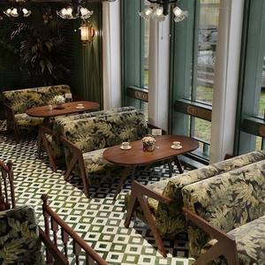 Conjunto de Mesa y Sillas de Comedor de Madera Maciza Estilo Retro Occidental, Estilo South Seas, Personalizable para Cafetería o Tienda de Té <span class=keywords><strong>con</strong></span> Leche - Product Image 5