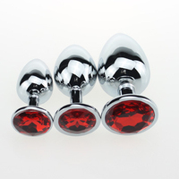 Bouchon anal en métal cristal pour homme, 3 tailles, masseur de prostate, stimulation, plaisir, masturbateur, sex toys pour homme