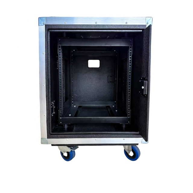 12u Standard 19" Mounting Rail Width Vertical Amplifier Rack Case Flight Case Manufacture