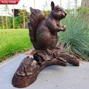 Tamanho de vida do jardim ao ar livre figura de escultura em bronze esquadrão