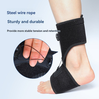 Attelle de cheville en caoutchouc pour pied tombant avec compression et ajustement de l'éversion et de la rotation pour la protection