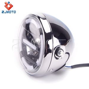 <span class=keywords><strong>Phare</strong></span> LED <span class=keywords><strong>rond</strong></span> pour motos, montage latéral, lampe DRL, pour Harley, Cafe Racer, 7 pouces, nouveau - Product Image 2