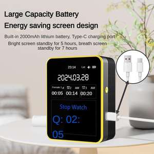 투야 와이파이 15-in-1 실내 공기질 모니터 CO2 PM2.5 오염 가스 감지기 주변 공기 이산화탄소 측정기 가정용 - Product Image 6