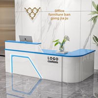 QT-258X Comptoir de réception en U pour entreprise de meubles Shunqi, comptoir de bar, comptoir de caisse, armoire d'angle 120 cm, style minimaliste moderne