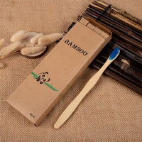 Vente chaude 100% brosse à dents en bois de charbon de bois doux en bambou naturel pour des soins bucco-dentaires supérieurs, une hygiène dentaire et des soins des gencives