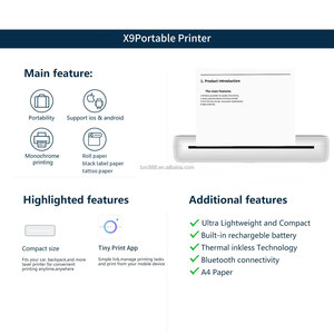 Impresora Portátil Inalámbrica A4 LOGO, Mini Impresora Directa para Oficina Móvil/Fotografía, Diseño de <span class=keywords><strong>Arquitecto</strong></span>, Bocetos, Artista del Tatuaje - Product Image 6