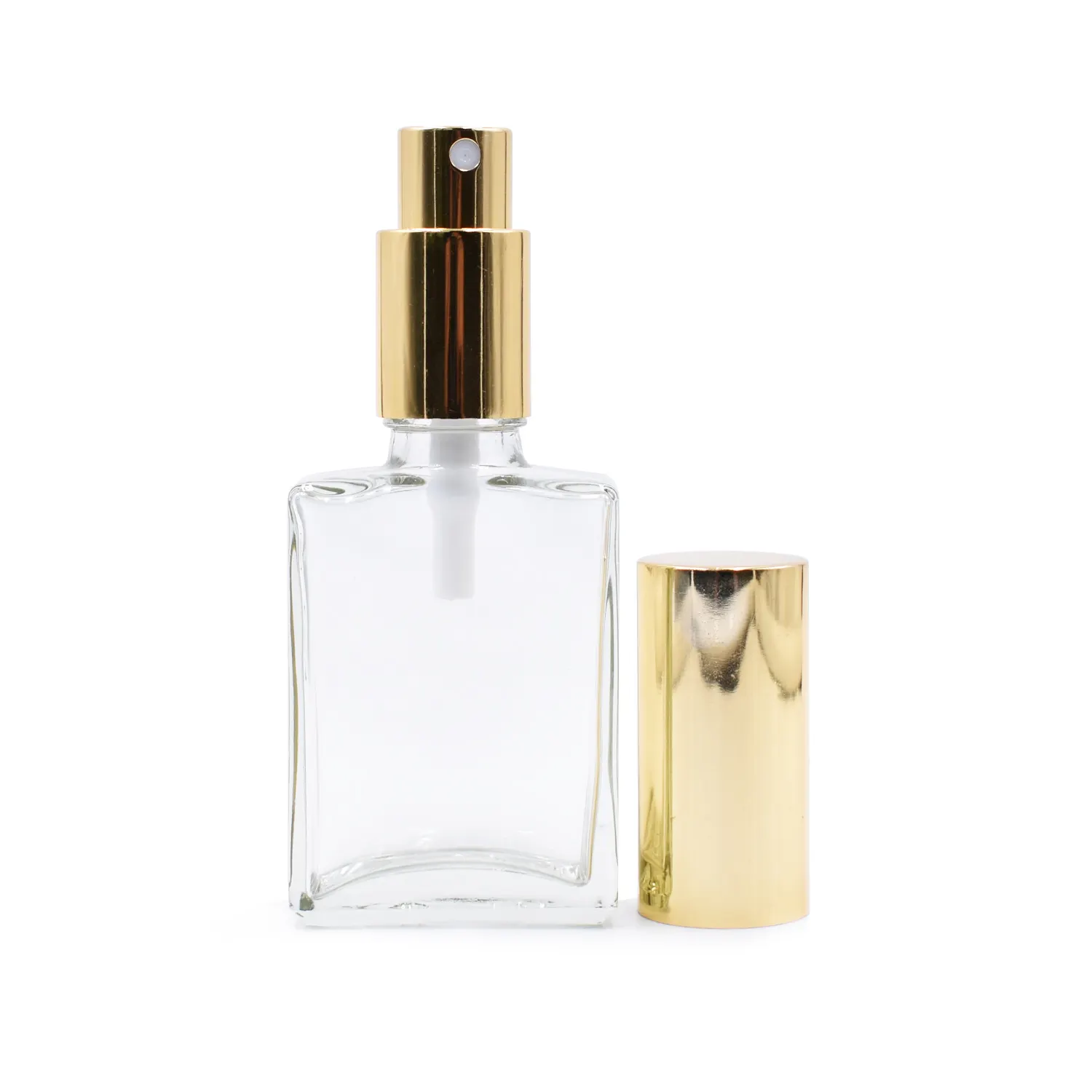 Flacon rectangulaire en verre pour parfum 50 ml 100ml, emballage de cosmétiques, bouteille de parfum avec Logo imprimé, 10 pièces