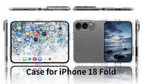 Étui de téléphone transparent Laudtec pour iPhone 18 Fold, antichoc, anti-jaunissement, léger, support personnalisé du logo, vente en gros OEM