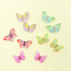 إكسسوارات راتنجية شفافة على شكل فراشات ملونة، مواد لتزيين مشابك الشعر والأحذية وسلاسل المفاتيح والثلاجات - Product Image 1