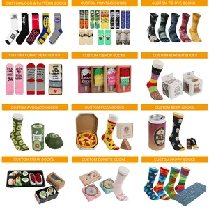 Custom Made Socks With Your Own Logo 100% Cotton Socks Design Your Own Socks