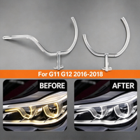 Pour BMW Série 7 G11 G12 2016-2018, feux de jour à LED, bande lumineuse en tube de cristal, remplacement OEM, DRL, lampe Angel Eye