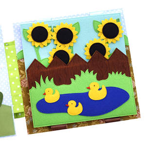 Livre d'activités Montessori en feutre silencieux pour <span class=keywords><strong>animaux</strong></span> <span class=keywords><strong>de</strong></span> la <span class=keywords><strong>ferme</strong></span>, fabriqué en usine, OEM, améliore les compétences motrices fines, couleur personnalisée, 20x20cm - Product Image 2