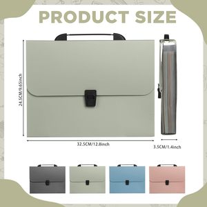 Carpeta de archivos expandible con mango impermeable grande de 13 bolsillos, carpeta organizadora de documentos de papel expandible, carpeta de archivos portátil - Product Image 2