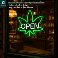 Enseigne lumineuse LED ouverte en acrylique personnalisée, affichage mural néon pour la signalisation de magasins de tabac