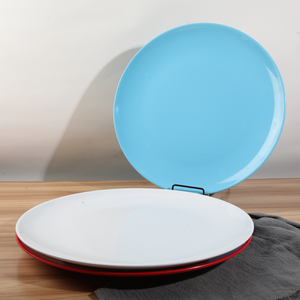 Plateau de service rond en mélamine incassable de 16 pouces pour restaurant, hôtel, buffet – Vente en gros - Product Image 2