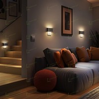 Veilleuse LED LOHAS 3000K noire à intensité variable, veilleuses pour bébé avec capteur de lumière du crépuscule à l'aube, lampes de nuit pour chambre à coucher, couloir