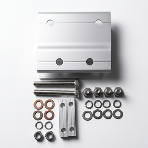 Kit de Conectores de Viga Solar de Aluminio Anodizado al por Mayor OEM, Empalme de Viga Principal PV con Juego Completo de Fijaciones de Tornillos de Acero Inoxidable - Product Image 1