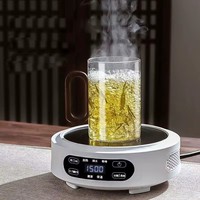 Mug à thé élégant en verre borosilicate résistant à la chaleur avec poignée en bois, tasse en verre pour la maison et le bureau