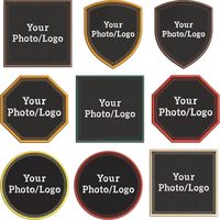Badges brodés 3D en tissu gonflé, patchs personnalisés avec logo, drapeau national, thermocollants, à dos velcro pour casquettes de camionneur, chapeaux et sacs