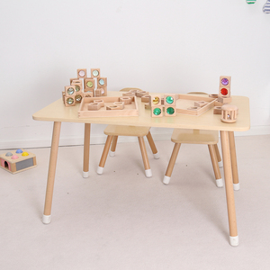 Kindermeubelset Leerbureau Peuter Voorschoolse Houtstudie Tekentafel En Stoel Interactieve Tafel Voor Kinderen - Product Image 6