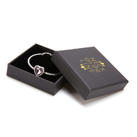 Boîte d'emballage pour colliers avec logo imprimé personnalisé, coffret en papier à bijoux, 10 pièces