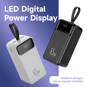 PD 65W จอแสดงผล LED พลังงานสูง แบตสำรองสำหรับแล็ปท็อป 50000mAh ความจุสูง ชาร์จเร็ว Type-C แบบพกพา พร้อมสายคล้อง - Product Image 2