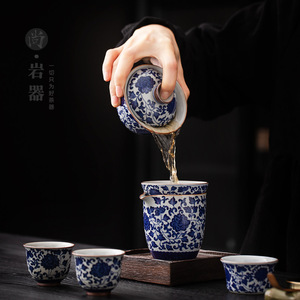 Blue And White Porcelain Fair <b>Cup</b> Cylinder Shape Dehua Ceramic <b>Tea</b> Dispenser Kung Fu <b>Tea</b> <b>Set</b> Accessory Without Lid - Product Image 2