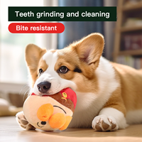 Pelota de Peluche Recargable con Cubierta Desmontable y Reemplazable de 15 cm, Juguete para Mascotas con Diseño de Pan y Superman, para Interiores y Exteriores