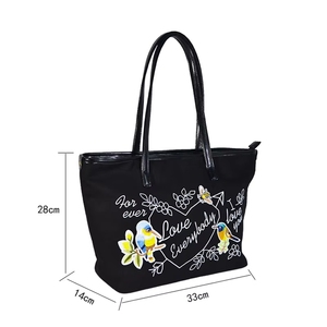 Bolso Tote Casual Estilo Preppy para Mujer, 1-1.9L, Cierre Duradero, Personalizado con Estampado de Oso de Graffiti, Impermeable, de Hombro - Product Image 3