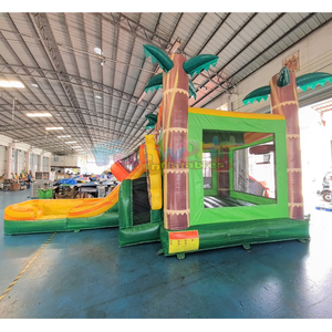 Wet or dry dual lane 5 in 1 dinosaur combo bounce house water slide commercial <b>inflatable</b> <b>bouncer</b> for kids - Product Image 4