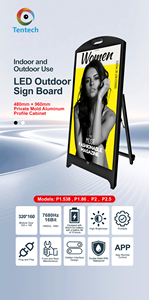 Nouveauté : Kiosque publicitaire numérique portable à écran LED plein écran P2.5mm pour extérieur, IP65, écrans publicitaires LED - Product Image 4