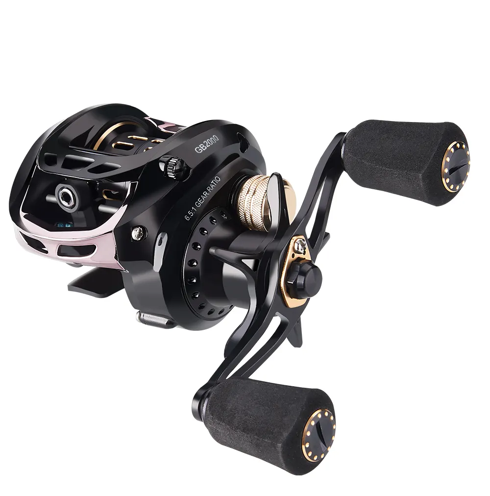 Jetshark-carrete de pesca de fundición de Metal, 6 + 1bb 6,5: 1, 5kg de arrastre máximo, Mini, ligero