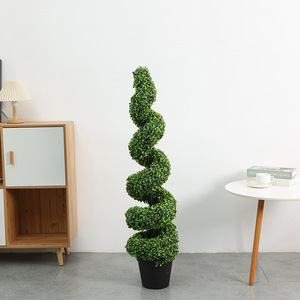 Haies artificielles en spirale haut de gamme pour extérieur, en buis synthétique, 0,8/1,2/1,5 m, pour jardin, vente en gros à prix abordable - Product Image 3