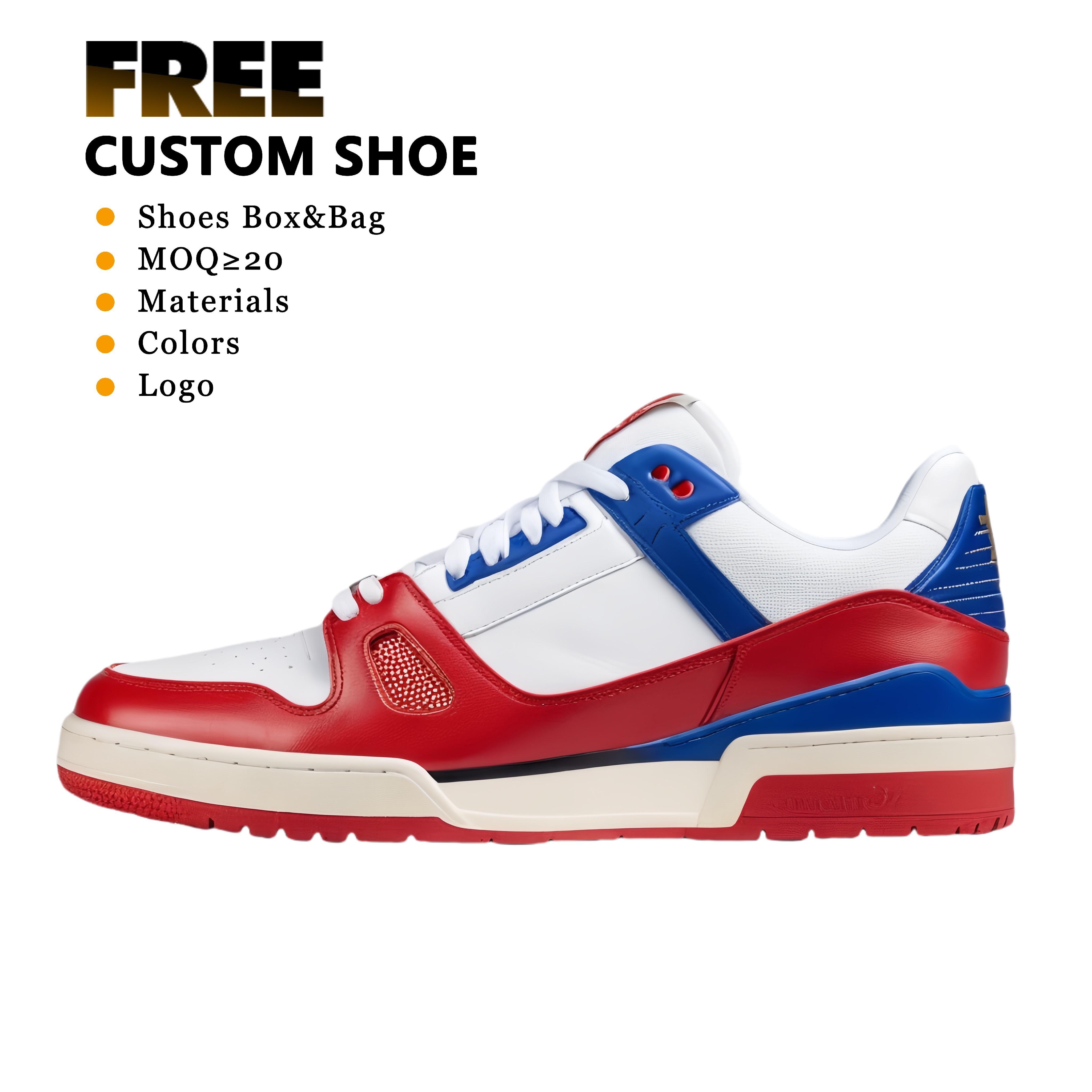 Red Label White Label Trainers Wholesale Private Label Shoes High