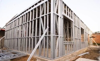 Planos de casas pequeñas de estilo moderno Marco de acero ligero Villa prefabricada Estructura de acero Edificio Casa prefabricada moderna