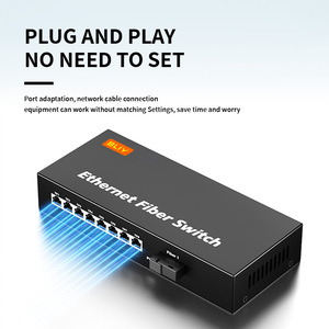 ตัวแปลงสัญญาณ SC ขายดี 10/100/1000M อีเธอร์เน็ตสวิตช์ 2 SC +8 RJ45 ไฟเบอร์ Poe สวิตช์เน็ตเวิร์ก กิกะบิต ไฟเบอร์ มีเดียคอนเวอร์เตอร์ - Product Image 6