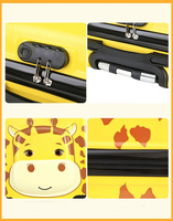 Personnage à motif personnalisé de personnage de dessin animé à la mode, mignon garçon et fille, valise à roulettes pour enfants, bagage à main pour enfants