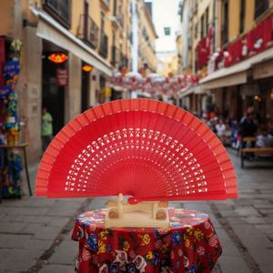 Éventail pliant personnalisé en papier, grand format, style art populaire, thème musical pour fête dansante, style sportif, artisanat en bambou peint - Product Image 3