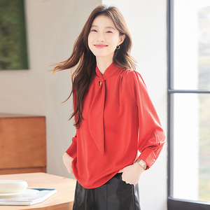 Blus pakaian musim dingin Fashion kasual kualitas tinggi kain kualitas terbaik untuk wanita grosir tingkat desain Oem kemeja baju wanita - Product Image 1