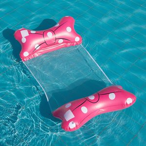 BMJ Chaise Flottante Gonflable Pliante en Bambou avec Nœud Mignon pour Piscine et Plage, Idéale pour la Détente Estivale Ultime 57x27.6 - Product Image 3