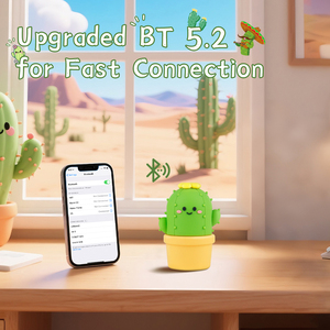 Loa không dây hình xương rồng vui nhộn 3D PVC nhỏ gọn bền bỉ hoàn hảo cho thanh thiếu niên, trẻ em, tiệc tùng, ngoài trời, loa không dây di động - Product Image 5