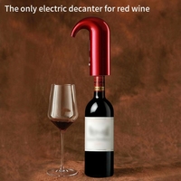 Aérateur de vin électrique en plastique, décanteur, distributeur, verseur, design ergonomique incurvé - Rechargeable par USB, batterie rechargeable, monté sur bouteille