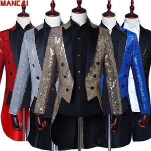 Costume de Prince Steampunk pour Homme avec Chaînes à Pompons, Veste de Halloween, Blazer de <span class=keywords><strong>Chanteur</strong></span> Rock, Stars Pop, Tenue Royale de Nobile - Product Image 6