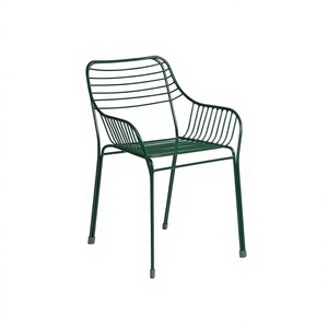 Customized Shape Counter Height Bar Stool Solid Iron <b>Wire</b> Frame Black Powder Coating Modern Design Hotel Bar Outdoor Villa AMSON - Product Image 1