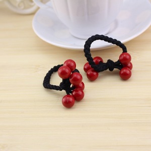 Élastique à cheveux tressé en tissu rouge à haute élasticité pour femme, cadeau, accessoire de coiffure - Product Image 4