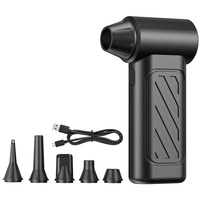 Ventilateur à turbine portatif, moteur sans balais, taille compacte et mini, rechargeable par USB, vent puissant, D02