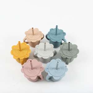 Gobelet en silicone pour bébé sans BPA avec couvercle et paille - Product Image 2