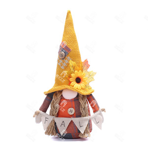 Nueva decoración navideña <span class=keywords><strong>de</strong></span> calabacín duende, figurita <span class=keywords><strong>de</strong></span> duende con hoja <span class=keywords><strong>de</strong></span> arce y paja para el Festival <span class=keywords><strong>de</strong></span> la Cosecha <span class=keywords><strong>de</strong></span> Acción <span class=keywords><strong>de</strong></span> Gracias - Product Image 6