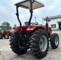 Tracteur 4x4 de 90 CV avec configuration optionnelle de chargeur frontal et de pelle arrière pour la culture et le terrassement de grandes surfaces agricoles