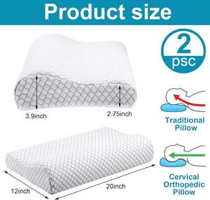 Almohada Cervical Ergonómica Ortopédica en Forma de B, de Espuma Viscoelástica, para el Dolor de Cuello, Fabricada a Medida - Product Image 2